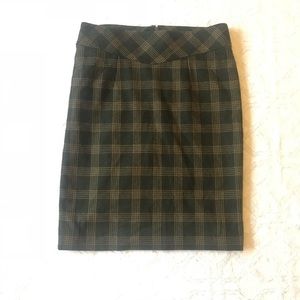 Banana Republic Plaid Wool Skirt Size 14